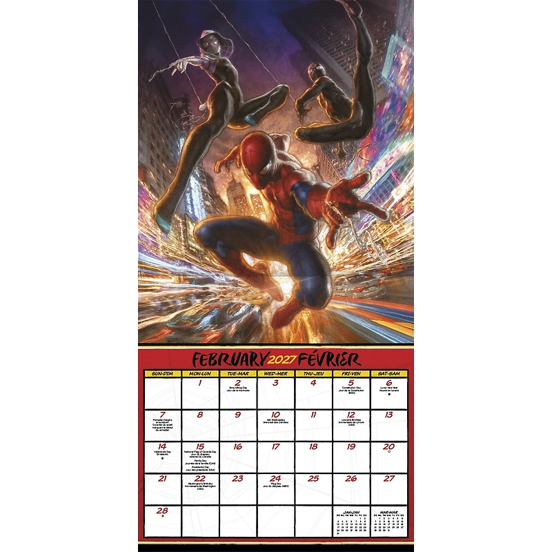 Spider-Man 2027 Wall Calendar