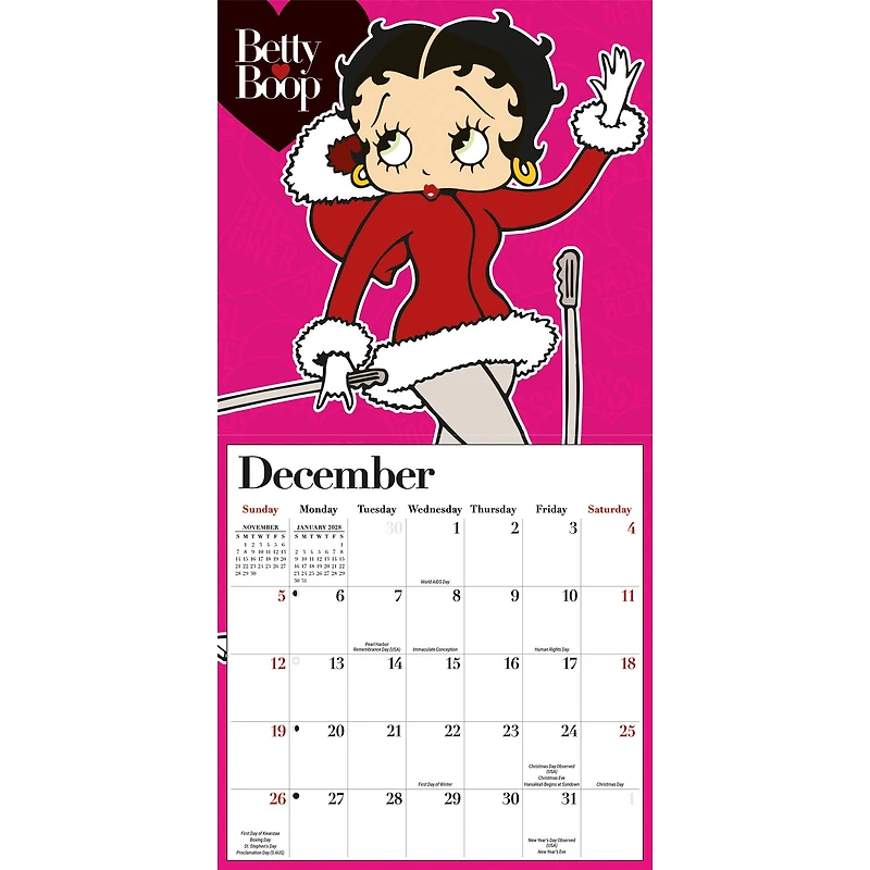 Betty Boop 2027 Mini Calendar