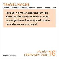 Travel Hacks 2026 Box Calendar - Online Only