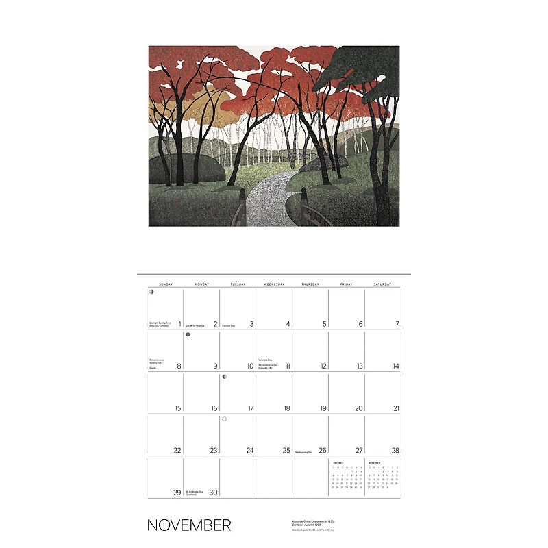 Serenity Kazuyuki Ohtsu 2026 Wall Calendar
