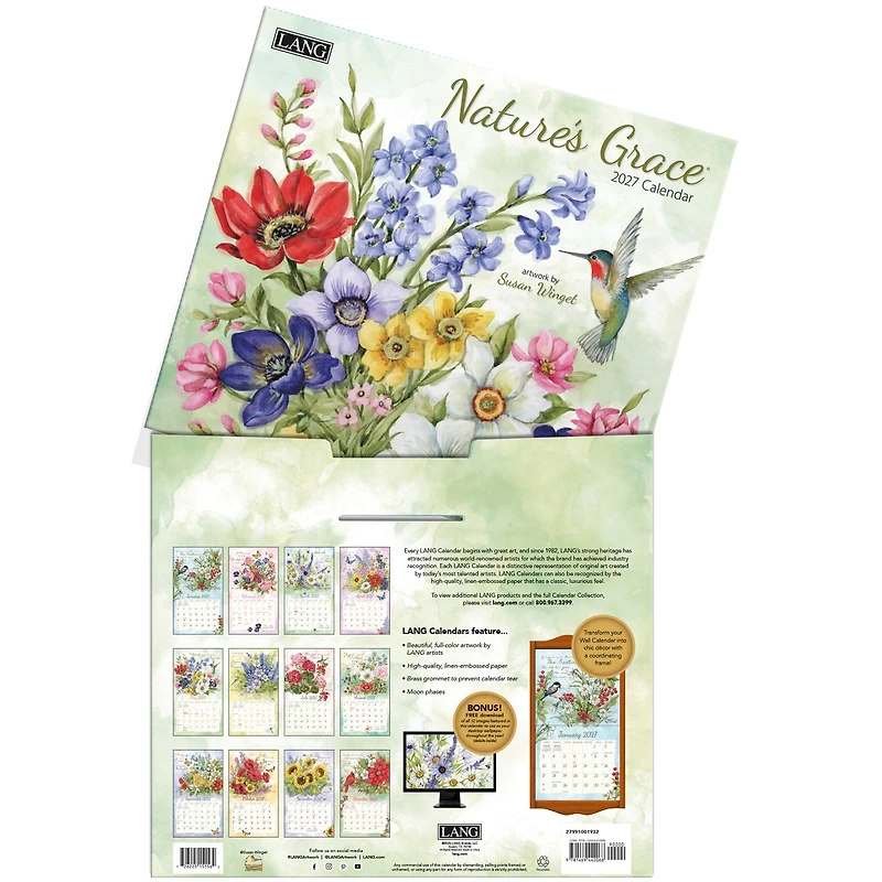 Nature's Grace 2027 Wall Calendar