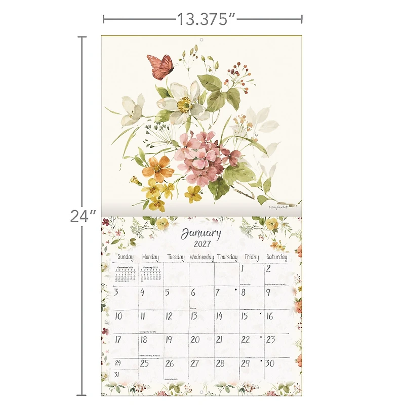 Watercolor Seasons 2027 Wall Calendar - Online Only