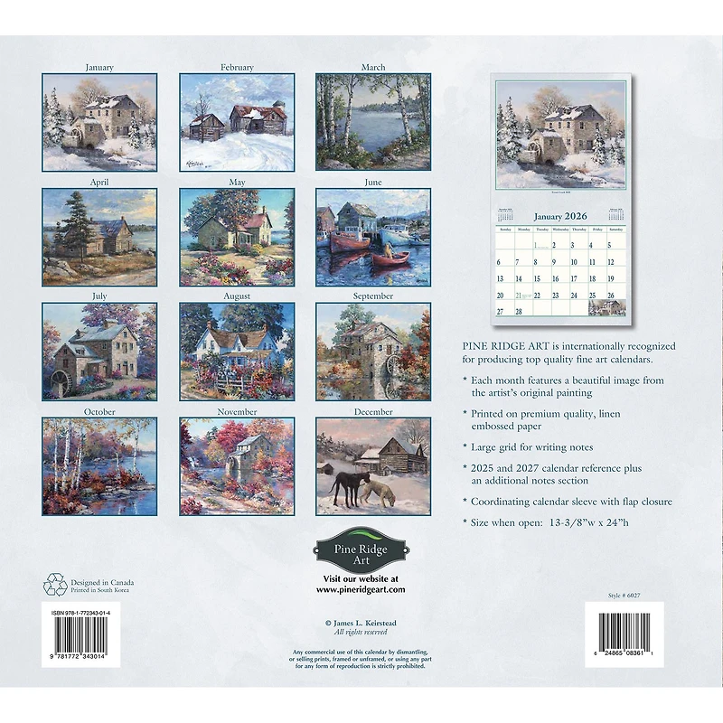 Homestead 2026 Wall Calendar