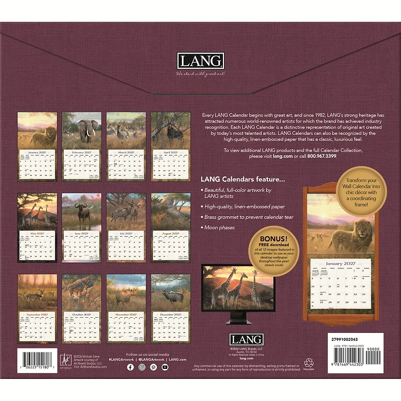 Spirit Of Africa 2027 Wall Calendar