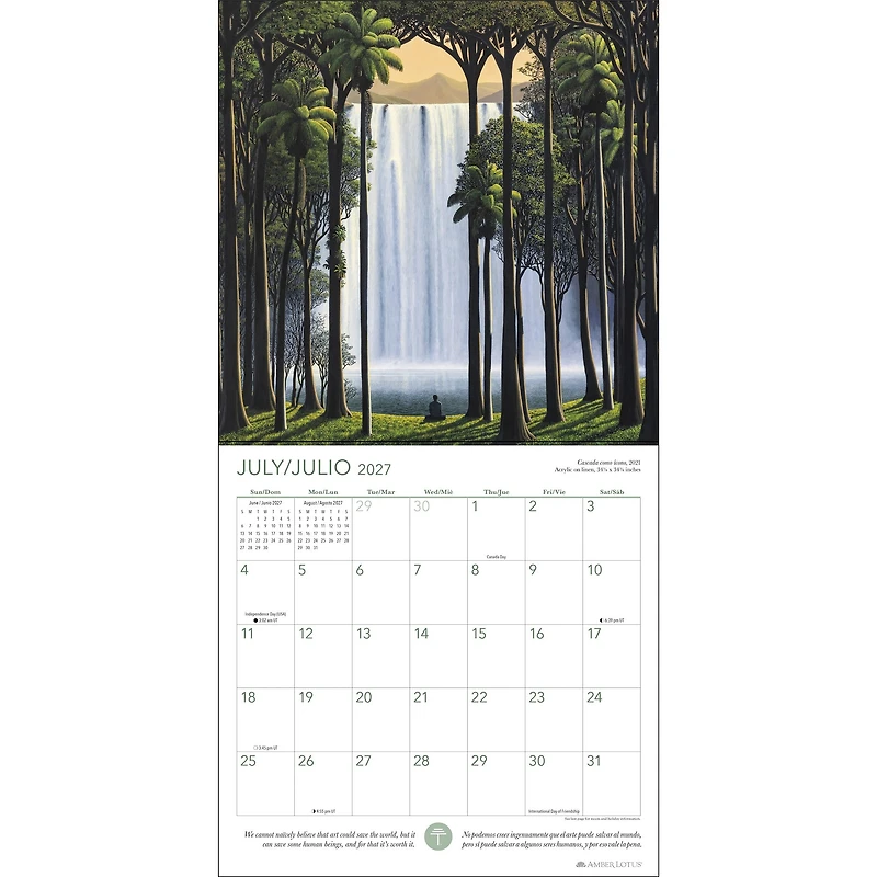 Forest Meditations 2027 Wall Calendar / Meditaciones del Bosque 2027 Calendario