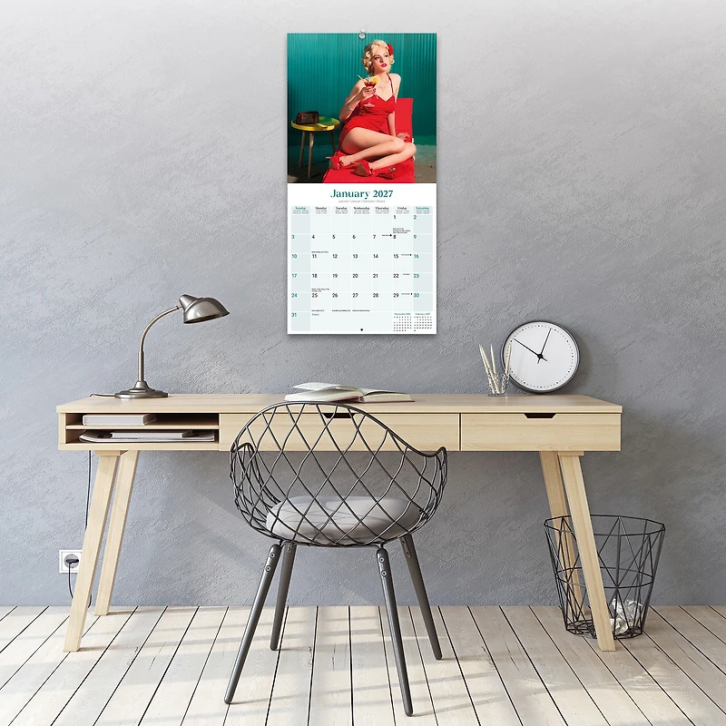 Retro Pin Ups 2027 Wall Calendar