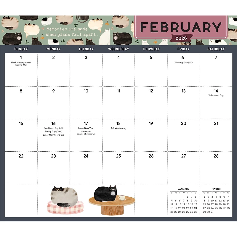 Go With The Flow 2026 Mini Magnetic Calendar - Online Only