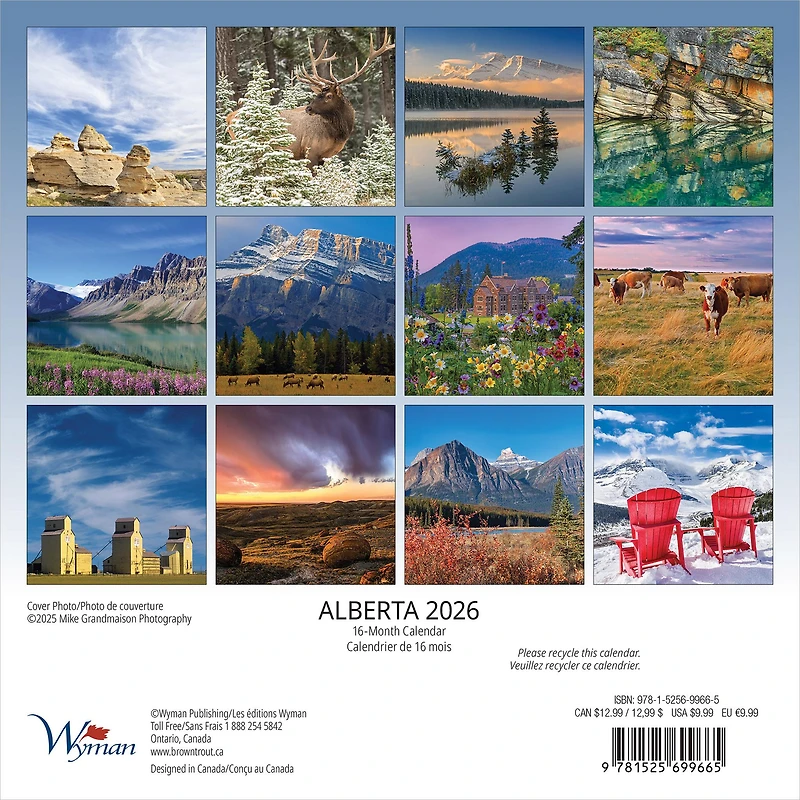 Alberta 2026 Mini Calendar