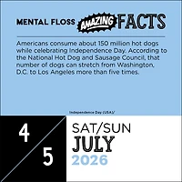 Amazing Facts From Mental Floss 2026 Box Calendar