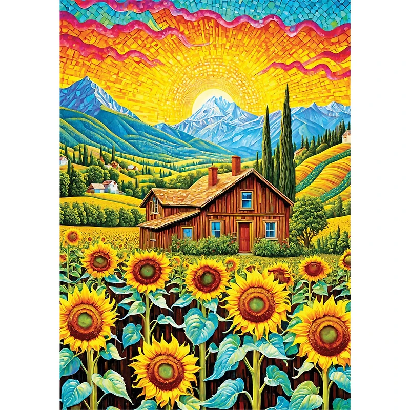 Sunflower House 1000 Piece Puzzle - Online Only