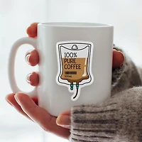 100% Pure Coffee Vinyl Sticker