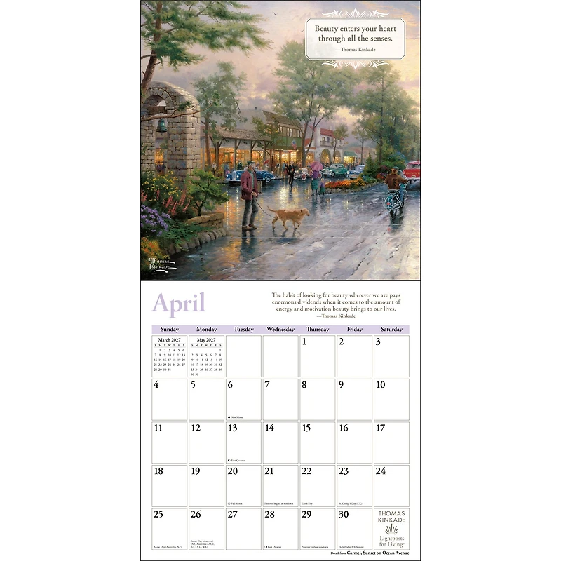 Thomas Kinkade Lightposts for Living 2027 Wall Calendar