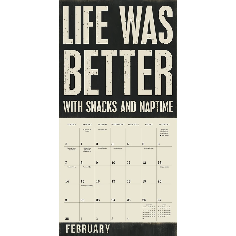 Words to Live By 2027 Wall Calendar