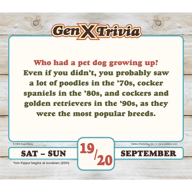 Daily Gen X 2026 Box Calendar - Online Only
