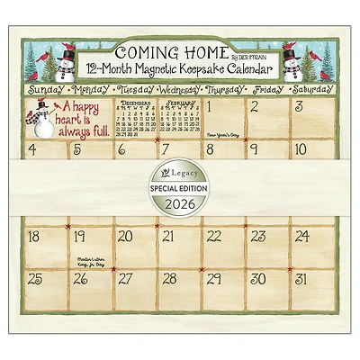 Coming Home 2026 Special Edition Mini Magnetic Keepsake Calendar