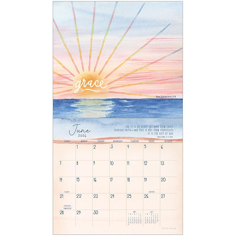 Grace Upon Grace 2026 Deluxe Wall Calendar - Online Only