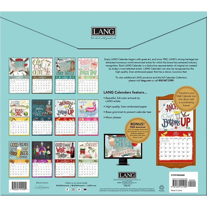 Happy Hour 2027 Wall Calendar