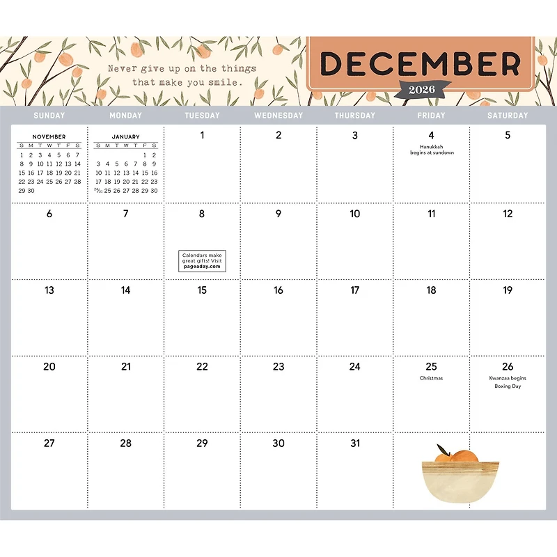 Go With The Flow 2026 Mini Magnetic Calendar - Online Only