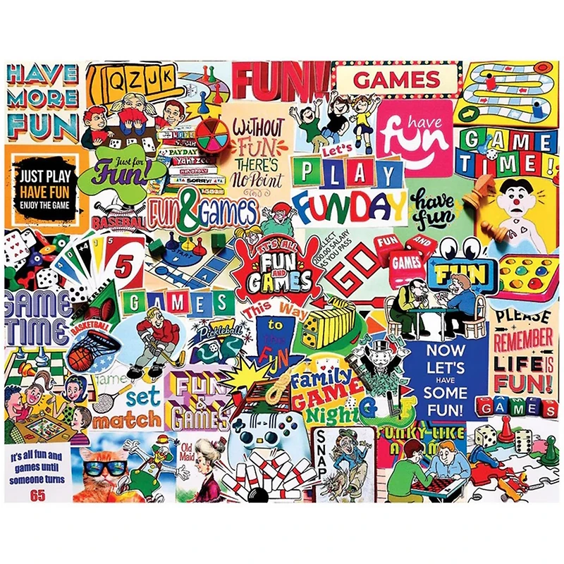 Its All Fun And Games 1000 Piece Puzzle