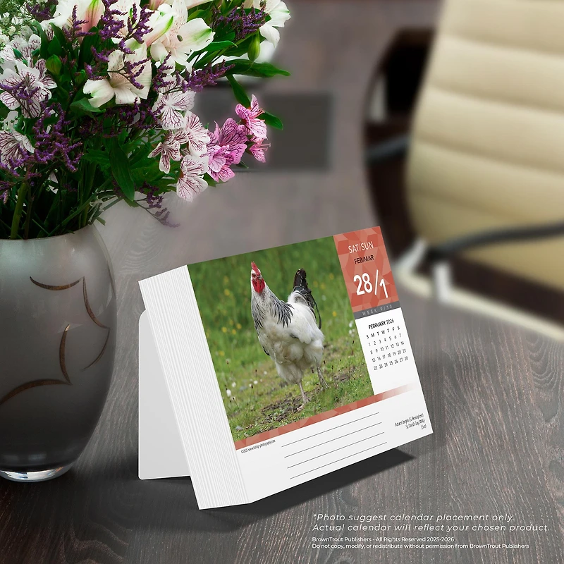 Chickens 2026 Box Calendar - Online Only