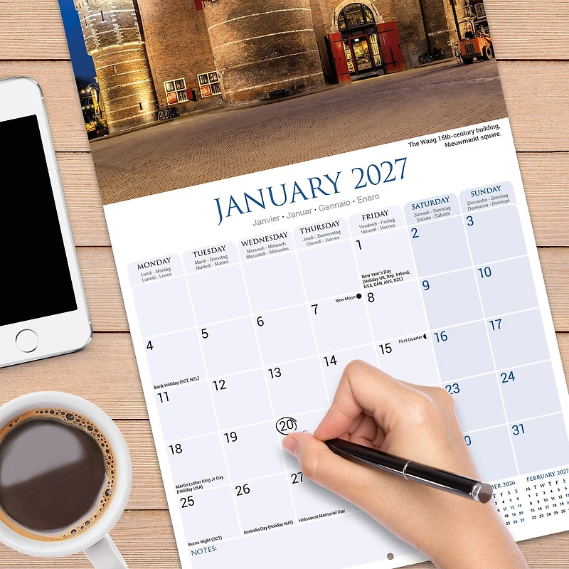 Amsterdam 2027 Wall Calendar