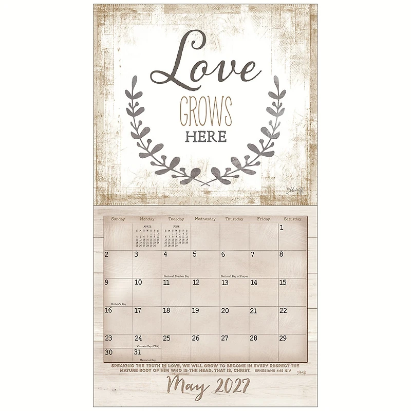 Faith and Family 2027 Wall Calendar - Online Only