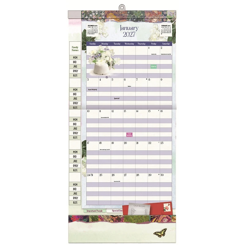 Botanical Gardens Plan it 2027 Wall Calendar