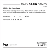 Daily Brain Games 2027 Box Calendar - Online Only