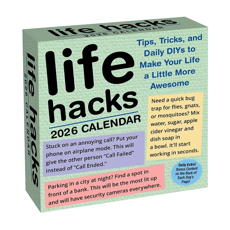 Life Hacks 2026 Box Calendar