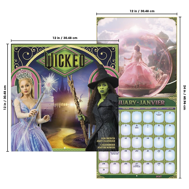 Wicked: For Good 2027 Wall Calendar