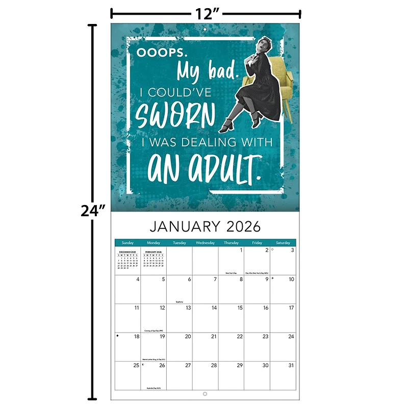 Sarcasm My Love Language 2026 Wall Calendar - Online Only