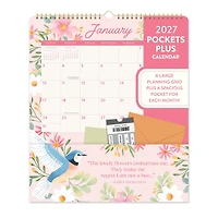 Birds and Blooms Pocket Plus 2027 Wall Calendar