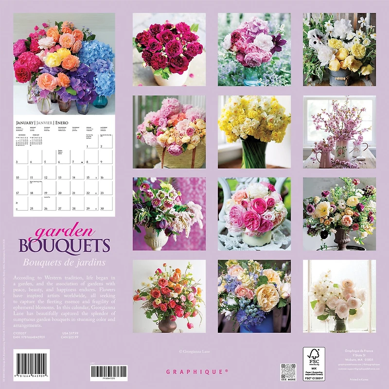 Garden Bouquets 2027 Wall Calendar