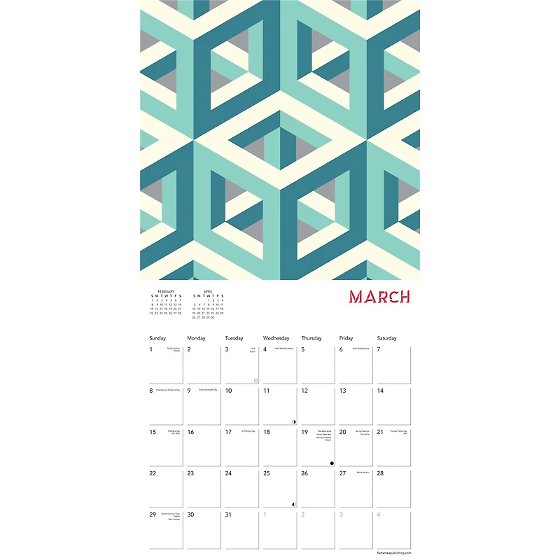 Optical Illusions 2026 Wall Calendar