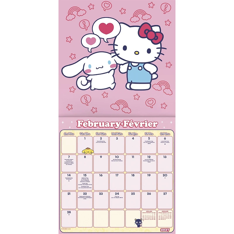 Hello Kitty and Friends 2027 Wall Calendar