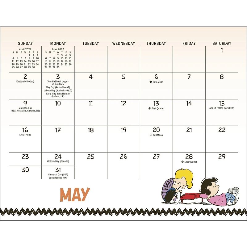 PEANUTS® Monthly 2027 Easel Calendar