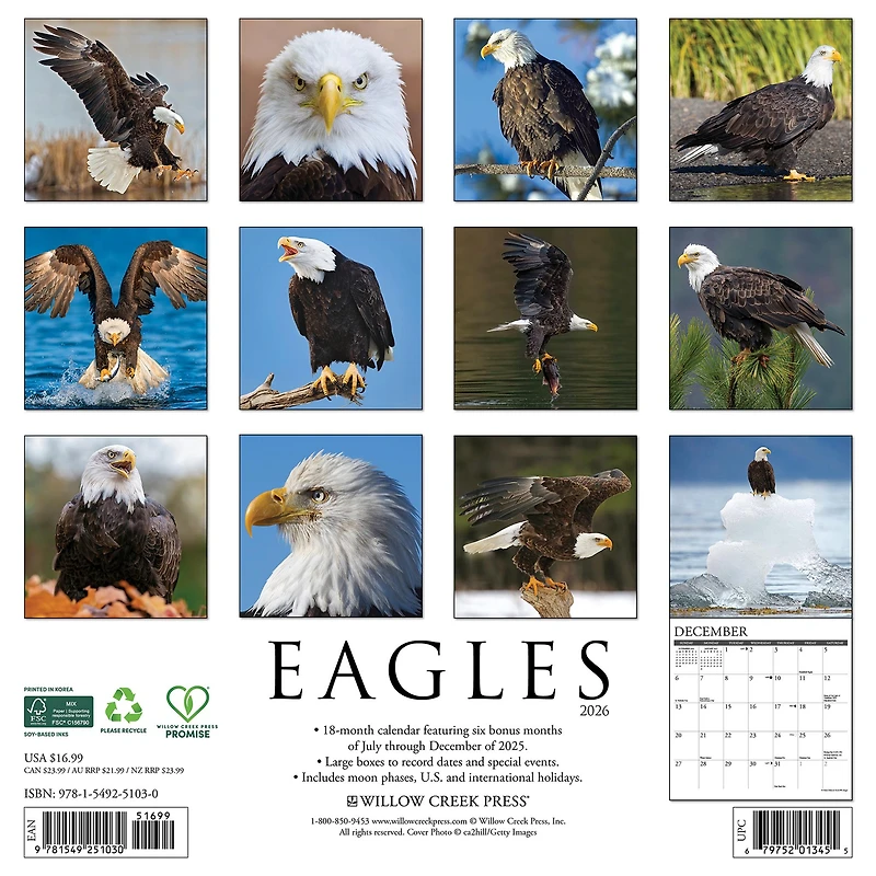 Eagles 2026 Wall Calendar - Online Only