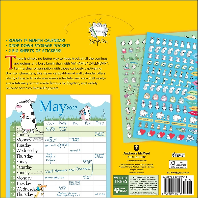 Sandra Boynton's My Family 2027 Wall Calendar