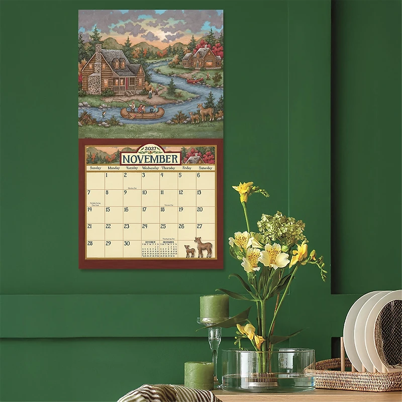 Bonnie White Folk Art 2027 Wall Calendar
