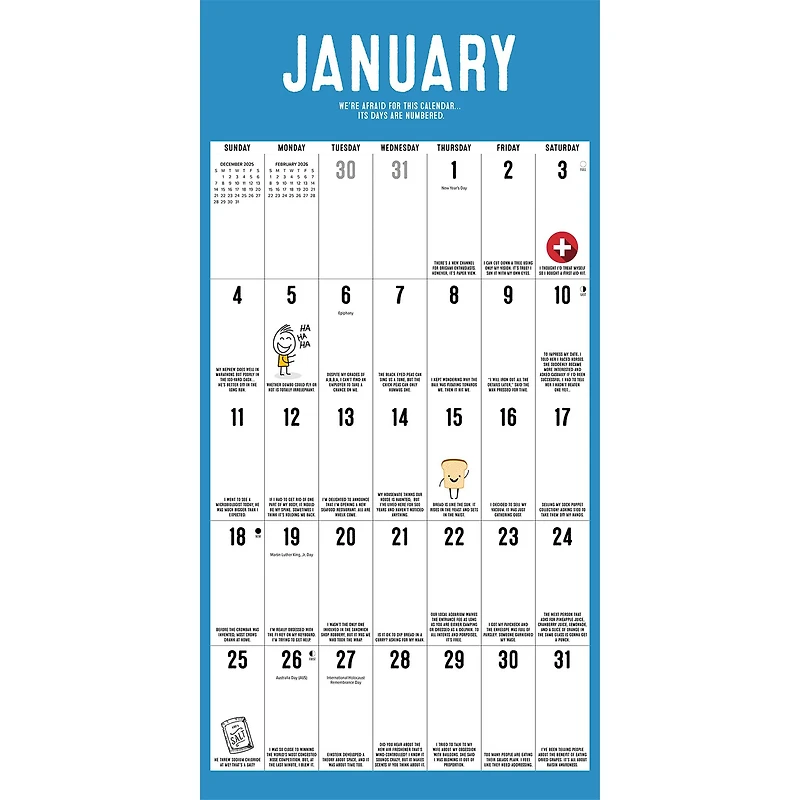 Pun Intended 2026 Wall Calendar