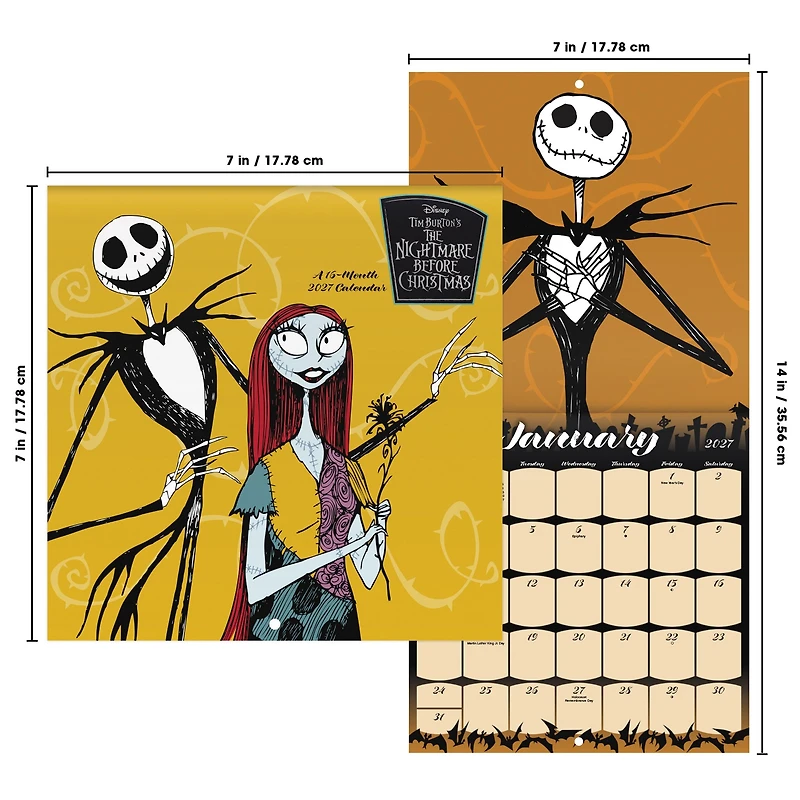 Nightmare Before Christmas 2027 Mini Calendar