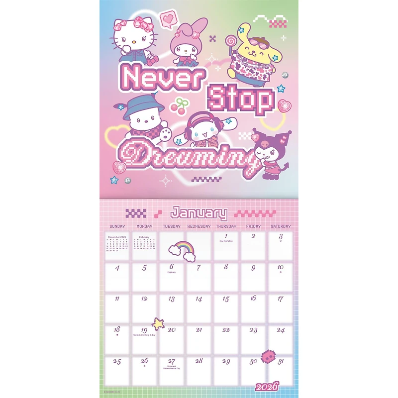 Hello Kitty 2026 Mini Calendar