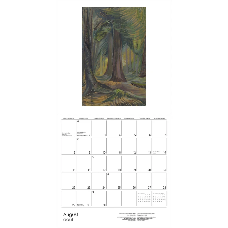 Emily Carr 2027 Wall Calendar