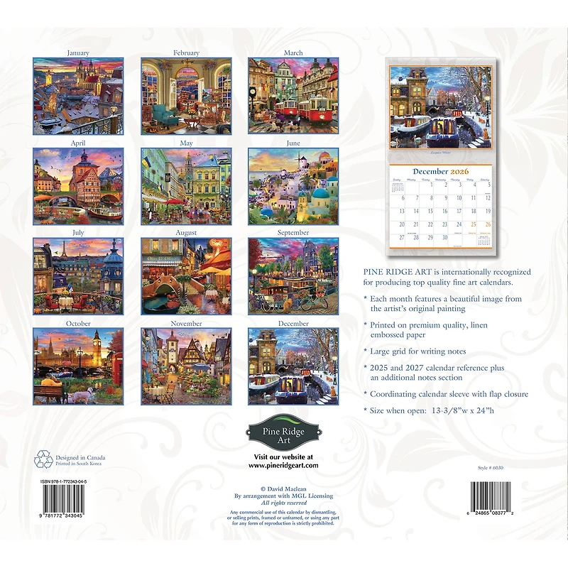 European Vacation 2026 Wall Calendar - Online Only