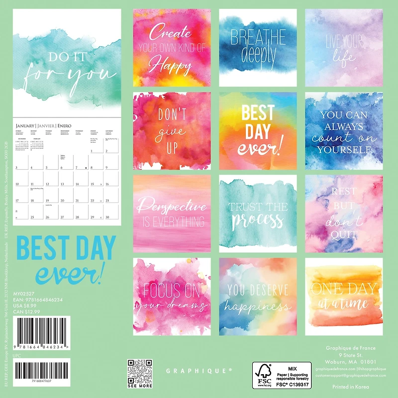 Best Day Ever 2027 Mini Calendar