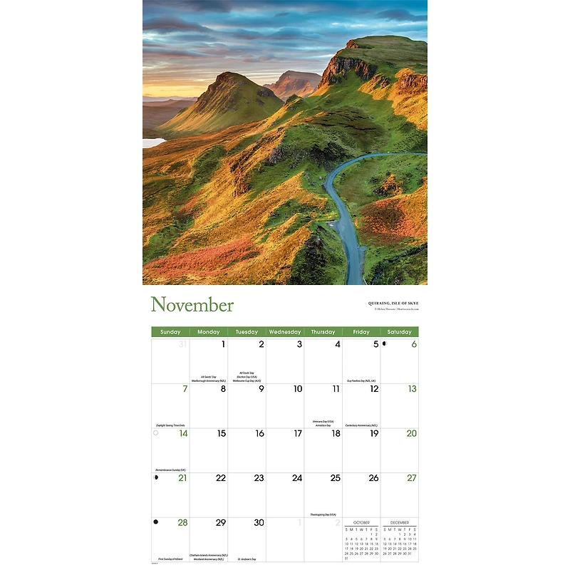 Scotland 2027 Wall Calendar