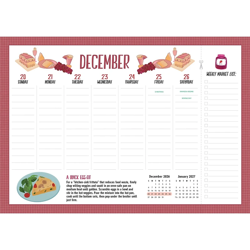 Kitchen Companion 2026 Wall Calendar