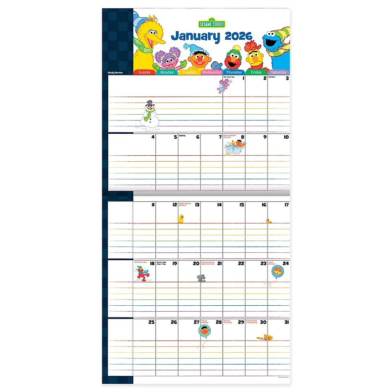 Sesame Street 2026 Wall Calendar - Online Only