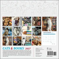 Cats and Books 2027 Wall Calendar