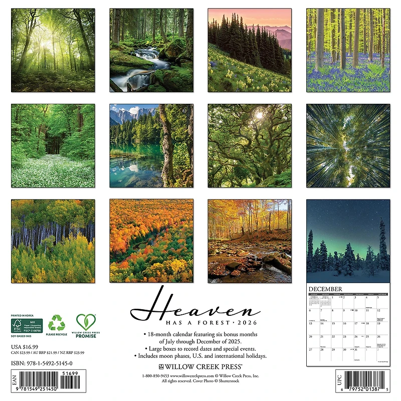 Heaven Has A Forest 2026 Wall Calendar - Online Only